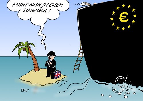 Cartoon: Euro Großbritannien (medium) by Erl tagged euro,rettung,großbritannien,vertrag,spaltung,euro,rettung,großbritannien,vertrag,spaltung
