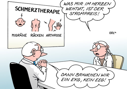 Cartoon: Expertenmeinung (medium) by Erl tagged eeg,erneuerbare,energien,gesetz,experten,expertenrat,abschaffung,energiewende,strompreis,verbraucher,schmerz,schmerzen,herz,ekg,eeg,erneuerbare,energien,gesetz,experten,expertenrat,abschaffung,energiewende,strompreis,verbraucher,schmerz,schmerzen,herz,ekg