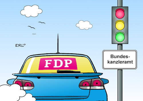 Cartoon: FDP (medium) by Erl tagged fdp,freie,demokratische,partei,liberale,bundestagswahl,bundestag,einzug,regierung,koalition,ampel,rot,gelb,grün,spd,bündnis,90,die,grünen,auto,bundeskanzleramt,bundeskanzler,karikatur,erl,fdp,freie,demokratische,partei,liberale,bundestagswahl,bundestag,einzug,regierung,koalition,ampel,rot,gelb,grün,spd,bündnis,90,die,grünen,auto,bundeskanzleramt,bundeskanzler,karikatur,erl