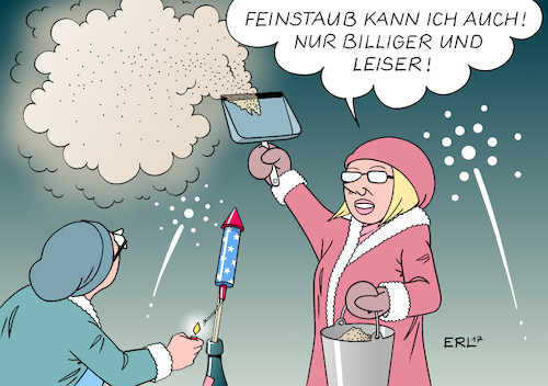 Feinstaub von Erl, Politik Cartoon