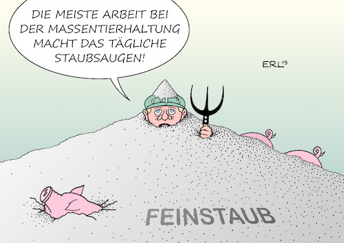 Cartoon: Feinstaub Landwirtschaft (medium) by Erl tagged politik,umwelt,ökologie,ökonomie,landwirtschaft,massentierhaltung,feinstaub,ammoniak,luft,luftverschmutzung,gefahr,gesundheit,karikatur,erl,politik,umwelt,ökologie,ökonomie,landwirtschaft,massentierhaltung,feinstaub,ammoniak,luft,luftverschmutzung,gefahr,gesundheit,karikatur,erl