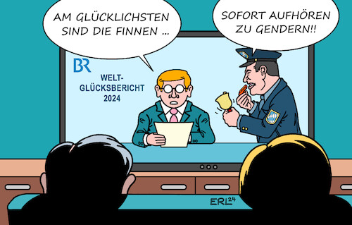 Cartoon: Finnen (medium) by Erl tagged politik,nachrichten,glück,weltglücksbericht,spitze,finnland,finnen,innen,gendern,verbot,genderverbot,bayern,ministerpräsident,markus,söder,csu,verbotspartei,sprachpolizei,sprache,karikatur,erl,politik,nachrichten,glück,weltglücksbericht,spitze,finnland,finnen,innen,gendern,verbot,genderverbot,bayern,ministerpräsident,markus,söder,csu,verbotspartei,sprachpolizei,sprache,karikatur,erl