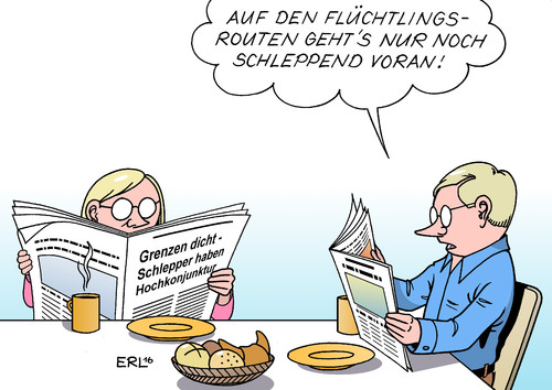 Cartoon: Flüchtlingsrouten (medium) by Erl tagged eu,europa,flüchtlinge,grenzen,obergrenze,balkanroute,dicht,schlepper,geschäft,hochkonjunktur,karikatur,erl,eu,europa,flüchtlinge,grenzen,obergrenze,balkanroute,dicht,schlepper,geschäft,hochkonjunktur,karikatur,erl