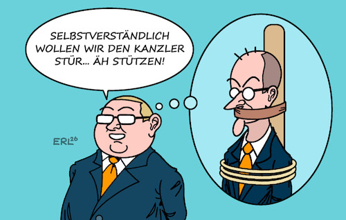 Cartoon: Freudscher Versprecher (medium) by Erl tagged politik,cdu,niederlage,wahlen,verantwortung,kanzler,merz,pläne,sturz,stürzen,stützen,karikatur,erl,politik,cdu,niederlage,wahlen,verantwortung,kanzler,merz,pläne,sturz,stürzen,stützen,karikatur,erl