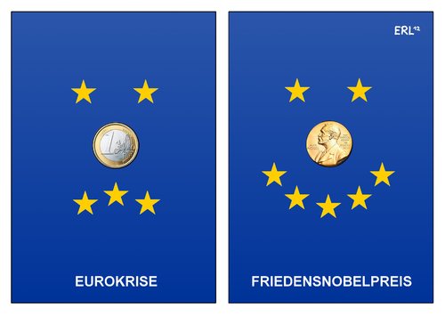 Cartoon: Friedensnobelpreis EU (medium) by Erl tagged freude,trauer,lachen,weinen,gesicht,stern,flagge,eurozone,währung,schulden,krise,euro,krieg,menschenrechte,frieden,europa,eu,friedensnobelpreis,friedensnobelpreis,eu,europa,frieden,menschenrechte,krieg,euro,krise,schulden,währung,eurozone,flagge,stern,gesicht,weinen,lachen,trauer,freude