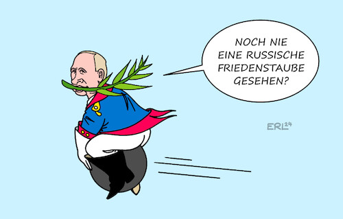 Cartoon: Friedenstaube (medium) by Erl tagged politik,krieg,angriff,überfall,russland,ukraine,friedenskonferenz,schweiz,vorschläge,wladimir,putin,frieden,friedenstaube,wahrheit,lüge,baron,münchhausen,ritt,kanonenkugel,karikatur,erl,politik,krieg,angriff,überfall,russland,ukraine,friedenskonferenz,schweiz,vorschläge,wladimir,putin,frieden,friedenstaube,wahrheit,lüge,baron,münchhausen,ritt,kanonenkugel,karikatur,erl