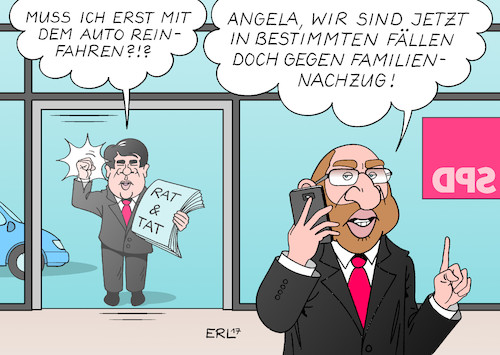 Cartoon: Gabriel (medium) by Erl tagged spd,vorsitzender,martin,schulz,sondierung,cdu,csu,flüchtlingspolitik,flüchtlinge,familiennachzug,familien,groko,große,koalition,schwarz,rot,einmischung,ratschläge,außenminister,sigmar,gabriel,ex,parteichef,nervig,partei,parteizentrale,auto,eingang,willy,brandt,haus,karikatur,erl,spd,vorsitzender,martin,schulz,sondierung,cdu,csu,flüchtlingspolitik,flüchtlinge,familiennachzug,familien,groko,große,koalition,schwarz,rot,einmischung,ratschläge,außenminister,sigmar,gabriel,ex,parteichef,nervig,partei,parteizentrale,auto,eingang,willy,brandt,haus,karikatur,erl