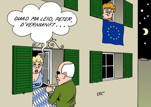 Cartoon: Gauweiler (medium) by Erl tagged csu,parteitag,parteivorsitz,vize,wahl,ramsauer,peter,gauweiler,gescheitert,europa,kritisch,euro,krise,rettungsschirm,richtung,merkel,bayern,fensterln,leiter,csu,parteitag,parteivorsitz,wahl,ramsauer,peter gauweiler,gescheitert,europa,peter,gauweiler