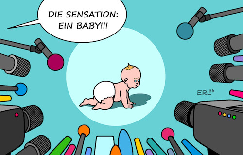 Cartoon: Geburtenrate (medium) by Erl tagged politik,gesellschaft,kind,kinder,eltern,geburtenrate,niedrig,baby,seltenheit,sensation,karikatur,erl,politik,gesellschaft,kind,kinder,eltern,geburtenrate,niedrig,baby,seltenheit,sensation,karikatur,erl