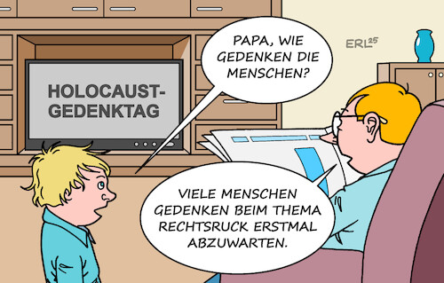 Cartoon: Gedenktag (medium) by Erl tagged politik,deutschland,nationalsozialismus,holocaust,gedenktag,gegenwart,rechtsruck,karikatur,erl,politik,deutschland,nationalsozialismus,holocaust,gedenktag,gegenwart,rechtsruck,karikatur,erl