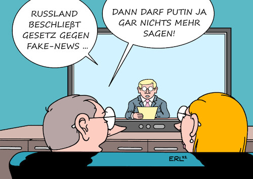 Cartoon: Gesetz gegen Fake-News (medium) by Erl tagged politik,krieg,angriff,angriffskrieg,überfall,russland,ukraine,präsident,wladimir,putin,propaganda,lügen,unwahrheit,parlament,duma,gesetz,gegen,fake,news,bekämpfung,wahrheit,karikatur,erl,politik,krieg,angriff,angriffskrieg,überfall,russland,ukraine,präsident,wladimir,putin,propaganda,lügen,unwahrheit,parlament,duma,gesetz,gegen,fake,news,bekämpfung,wahrheit,karikatur,erl