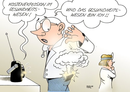 Cartoon: Gesundheitswesen (medium) by Erl tagged gesundheit,gesundheitswesen,kosten,kostenexplosion,geldbeutel,geldbörse,geld,kassen,krankenkassen,beiträge,steigen,merkel,arzt,ärztin,gesundheit,gesundheitswesen,kosten,kostenexplosion,geldbörse,geld,kassen,krankenkassen,steigen,beiträge,angela merkel,arzt,ärztin,angela,merkel