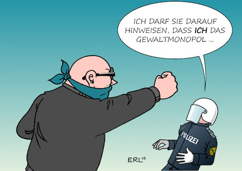 Cartoon: Gewaltmonopol in Chemnitz (medium) by Erl tagged politik,sachsen,angst,fremde,fremdenfeindlichkeit,xenophobie,islamophobie,pegida,afd,npd,rechtspopulismus,rechtsextremismus,rassismus,skinhead,häufung,statistik,bundesland,freistaat,chemnitz,dresden,hetzjagd,selbstjustiz,hitlergruss,polizei,innenministerium,versagen,recht,gesetz,staat,gewaltmonopol,karikatur,erl,politik,sachsen,angst,fremde,fremdenfeindlichkeit,xenophobie,islamophobie,pegida,afd,npd,rechtspopulismus,rechtsextremismus,rassismus,skinhead,häufung,statistik,bundesland,freistaat,chemnitz,dresden,hetzjagd,selbstjustiz,hitlergruss,polizei,innenministerium,versagen,recht,gesetz,staat,gewaltmonopol,karikatur,erl