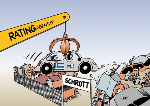 Cartoon: Griechenland (medium) by Erl tagged griechenland,finanzkrise,schulden,schuldenkrise,rating,agentur,bewertung,einstufung,runter,ramsch,schrott,schrottplatz,auto,menschen,euro,eu,griechenland,finanzkrise,schulden,schuldenkrise,rating,agentur,bewertung,einstufung,runter,ramsch,schrott,schrottplatz,menschen,euro,eu