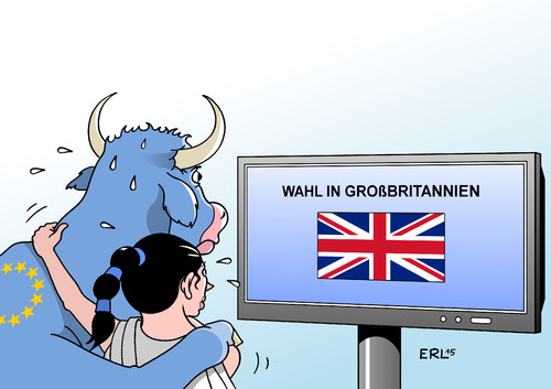 Cartoon: Großbritannien (medium) by Erl tagged großbritannien,vereinigtes,königreich,england,schottland,wales,nordirland,wahl,unterhaus,parlament,eu,gegner,zittern,europa,stier,fernsehen,karikatur,erl,großbritannien,vereinigtes,königreich,england,schottland,wales,nordirland,wahl,unterhaus,parlament,eu,gegner,zittern,europa,stier,fernsehen