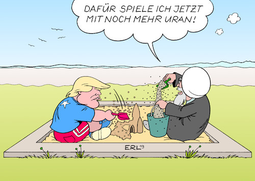 Cartoon: Große Jungs (medium) by Erl tagged politik,konflikt,usa,iran,atomabkommen,ausstieg,drohung,anreicherung,uran,ultimatum,säbelrasseln,sandkasten,kindergarten,präsident,donald,trump,karikatur,erl,politik,konflikt,usa,iran,atomabkommen,ausstieg,drohung,anreicherung,uran,ultimatum,säbelrasseln,sandkasten,kindergarten,präsident,donald,trump,karikatur,erl