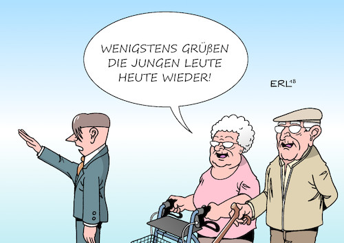 Cartoon: Grüßen (medium) by Erl tagged politik,chemnitz,köthen,auschreitungen,rechtsextremismus,hetzjagden,hitlergruß,verurteilung,haft,bewährung,grüßen,höflichkeit,karikatur,erl,politik,chemnitz,köthen,auschreitungen,rechtsextremismus,hetzjagden,hitlergruß,verurteilung,haft,bewährung,grüßen,höflichkeit,karikatur,erl