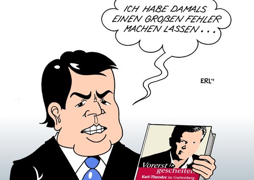 Cartoon: Guttenberg (medium) by Erl tagged guttenberg,karl,theodor,freiherr,zu,doktorarbeit,plagiat,affäre,rücktritt,verteidigungsminister,buch,vorbereitung,comeback,guttenberg,doktorarbeit,plagiat,affäre,rücktritt,verteidigungsminister,buch,vorbereitung