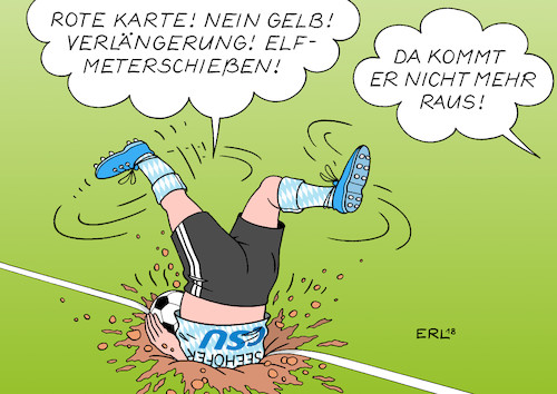 Cartoon: Halbfinale (medium) by Erl tagged politik,deutschland,streit,flüchtlingspolitik,asylmasterplan,flüchtlinge,grenze,zurückweisung,national,alleingang,bundeskanzlerin,merkel,cdu,eu,recht,europa,gemeinsam,treffen,gipfel,abschottung,abschreckung,landtagswahl,bayern,innenminister,horst,seehofer,csu,krisensitzung,rücktritt,verwirrung,halbfinale,fußball,karikatur,erl,politik,deutschland,streit,flüchtlingspolitik,asylmasterplan,flüchtlinge,grenze,zurückweisung,national,alleingang,bundeskanzlerin,merkel,cdu,eu,recht,europa,gemeinsam,treffen,gipfel,abschottung,abschreckung,landtagswahl,bayern,innenminister,horst,seehofer,csu,krisensitzung,rücktritt,verwirrung,halbfinale,fußball,karikatur,erl