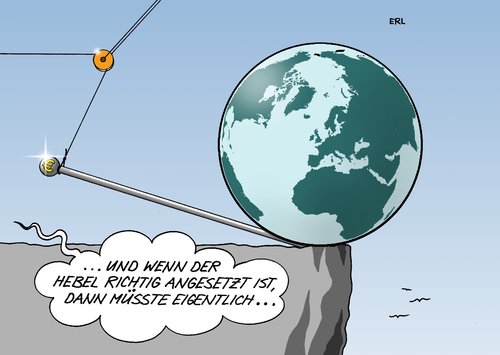 Cartoon: Hebel (medium) by Erl tagged euro,krise,rettungsschirm,hebel,geld,geldvermehrung,abgrund,erde,welt,euro,krise,rettungsschirm,hebel,geld,geldvermehrung,abgrund,welt,erde