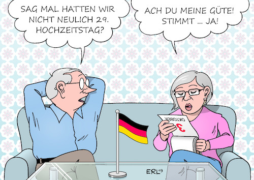 Hochzeitstag Von Erl Politik Cartoon Toonpool