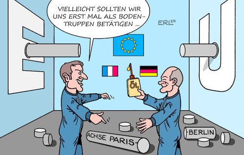 Cartoon: Im Maschinenraum der EU (medium) by Erl tagged politik,krieg,angriff,überfall,wladimir,putin,russland,ukraine,usa,gefahr,wiederwahl,donald,trump,eu,hilflos,achse,pari,berlin,kaputt,öl,deutschland,frankreich,treffen,macron,scholz,strategie,zurückhaltung,bodentruppen,karikatur,erl,politik,krieg,angriff,überfall,wladimir,putin,russland,ukraine,usa,gefahr,wiederwahl,donald,trump,eu,hilflos,achse,pari,berlin,kaputt,öl,deutschland,frankreich,treffen,macron,scholz,strategie,zurückhaltung,bodentruppen,karikatur,erl