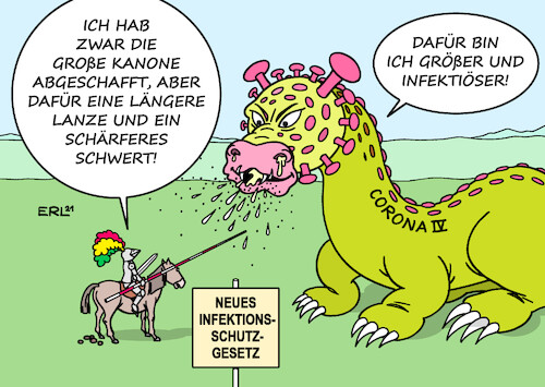 Cartoon: Infektionsschutzgesetz (medium) by Erl tagged politik,corona,virus,pandemie,covid19,vierte,welle,regierung,künftig,ampel,rot,gelb,grün,spd,fdp,grüne,bundestag,infektionsschutzgesetz,neu,ende,epidemische,notlage,beschlüsse,parlament,maßnahmen,ritter,drache,karikatur,erl,politik,corona,virus,pandemie,covid19,vierte,welle,regierung,künftig,ampel,rot,gelb,grün,spd,fdp,grüne,bundestag,infektionsschutzgesetz,neu,ende,epidemische,notlage,beschlüsse,parlament,maßnahmen,ritter,drache,karikatur,erl