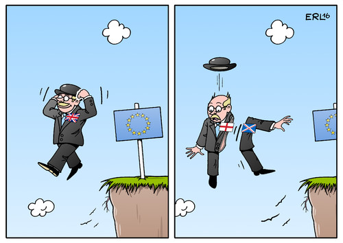 Cartoon: Innehalten (medium) by Erl tagged erl,karikatur,nordirland,schottland,wales,england,spaltung,panik,angst,besinnung,luft,abgrund,abgang,referendum,europa,union,europäische,austritt,eu,großbritannien,brexit,brexit,großbritannien,eu,austritt,europäische,union,europa,referendum,abgang,abgrund,luft,besinnung,angst,panik,spaltung,england,wales,schottland,nordirland,karikatur,erl