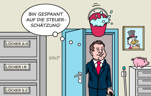Cartoon: Kalte Dusche (medium) by Erl tagged politik,finanzen,finanzminister,klingbeil,steuerschätzung,steuereinnahmen,loch,eimer,wasser,kalte,dusche,karikatur,erl,politik,finanzen,finanzminister,klingbeil,steuerschätzung,steuereinnahmen,loch,eimer,wasser,kalte,dusche,karikatur,erl