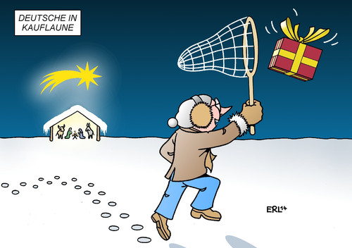 Cartoon: Kauflaune (medium) by Erl tagged konsum,kauflaune,deutschland,geld,konjunktur,wirtschaft,einkaufen,kaufen,handel,einzelhandel,weihnachten,weihnachtseinkauf,geschäft,krippe,stall,bethlehem,maria,josef,jesus,ochse,esel,karikatur,erl,konsum,kauflaune,deutschland,geld,konjunktur,wirtschaft,einkaufen,kaufen,handel,einzelhandel,weihnachten,weihnachtseinkauf,geschäft,krippe,stall,bethlehem,maria,josef,jesus,ochse,esel