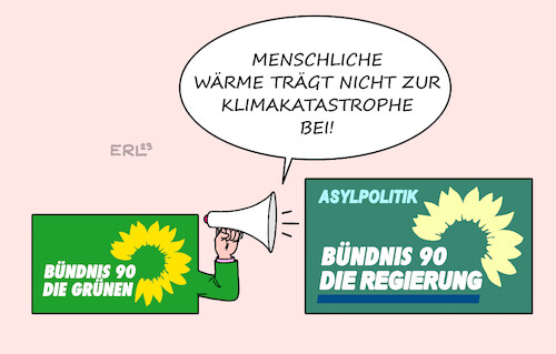 Cartoon: Klartext von der grünen Basis II (medium) by Erl tagged politik,grundgesetz,grundrecht,asyl,lehre,drittes,reich,diskussion,deutschland,eu,verschärfung,abfertigung,außengrenze,festung,europa,zustimmung,bundesregierung,ampel,bündnis90,die,grünen,widerstand,protest,klartext,megafon,grüne,basis,flüchtling,flüchtlinge,geflüchtete,geflüchteter,karikatur,erl,politik,grundgesetz,grundrecht,asyl,lehre,drittes,reich,diskussion,deutschland,eu,verschärfung,abfertigung,außengrenze,festung,europa,zustimmung,bundesregierung,ampel,bündnis90,die,grünen,widerstand,protest,klartext,megafon,grüne,basis,flüchtling,flüchtlinge,geflüchtete,geflüchteter,karikatur,erl