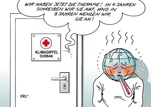 Cartoon: Klimagipfel Durban (medium) by Erl tagged klima,klimawandel,erderwärmung,fieber,therapie,klimagipfel,durban,südafrika,vertrag,2015,umsetzung,2020,klima,klimawandel,erderwärmung,fieber,therapie,klimagipfel,durban,südafrika,2015,umsetzung