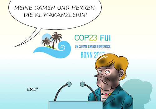 Cartoon: Klimakanzlerin (medium) by Erl tagged klimawandel,erderwärmung,klima,komferenz,klimakonferenz,fiji,fidschi,bonn,co2,ausstoß,emission,begrenzung,kohlekraftwerk,kohle,kohleausstieg,schlusslicht,deutschland,bundeskanzlerin,angela,merkel,klimakanzlerin,kohlekanzlerin,karikatur,erl,klimawandel,erderwärmung,klima,komferenz,klimakonferenz,fiji,fidschi,bonn,co2,ausstoß,emission,begrenzung,kohlekraftwerk,kohle,kohleausstieg,schlusslicht,deutschland,bundeskanzlerin,angela,merkel,klimakanzlerin,kohlekanzlerin,karikatur,erl