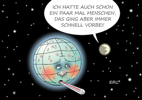 Cartoon: Klimawandel (medium) by Erl tagged politik,ökologie,umwelt,umweltschutz,klima,klimawandel,erderwärmung,co2,ausstoß,menschen,anthropogen,anthropozän,extremwetter,hitze,dürre,hochwasser,starkregen,erde,fieber,krankheit,ratschlag,erfahrung,mond,mondlandung,karikatur,erl,politik,ökologie,umwelt,umweltschutz,klima,klimawandel,erderwärmung,co2,ausstoß,menschen,anthropogen,anthropozän,extremwetter,hitze,dürre,hochwasser,starkregen,erde,fieber,krankheit,ratschlag,erfahrung,mond,mondlandung,karikatur,erl