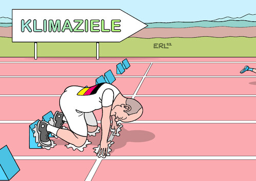 Cartoon: Klimaziele Deutschland (medium) by Erl tagged politik,klima,klimawandel,klimaschutz,deutschland,klimapolitik,mangelhaft,klimaziele,erreichen,unwahrscheinlich,expertenrat,bundesregierung,bundeskanzler,olaf,scholz,klimaproteste,klebstoff,festkleben,rennen,start,startblock,karikatur,erl,politik,klima,klimawandel,klimaschutz,deutschland,klimapolitik,mangelhaft,klimaziele,erreichen,unwahrscheinlich,expertenrat,bundesregierung,bundeskanzler,olaf,scholz,klimaproteste,klebstoff,festkleben,rennen,start,startblock,karikatur,erl