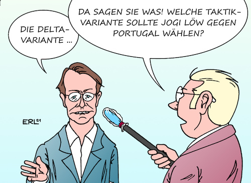 Cartoon: Lauterbach (medium) by Erl tagged politik,corona,virus,pandemie,covid19,karl,lauterbach,warnung,vierte,welle,delta,variante,sport,fußball,em,europameisterschaft,vorrunde,niederlage,deutschland,frankreich,spiel,portugal,taktik,jogi,löw,bundestrainer,karikatur,erl,politik,corona,virus,pandemie,covid19,karl,lauterbach,warnung,vierte,welle,delta,variante,sport,fußball,em,europameisterschaft,vorrunde,niederlage,deutschland,frankreich,spiel,portugal,taktik,jogi,löw,bundestrainer,karikatur,erl