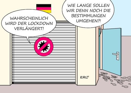 Cartoon: Lockdown (medium) by Erl tagged politik,corona,virus,pandemie,covid19,zweite,welle,november,teillockdown,dezember,lockdown,weihnachten,silvester,neujahr,verlängerung,fallzahlen,hoch,umgehung,bestimmungen,hintertür,hintertürchen,karikatur,erl,politik,corona,virus,pandemie,covid19,zweite,welle,november,teillockdown,dezember,lockdown,weihnachten,silvester,neujahr,verlängerung,fallzahlen,hoch,umgehung,bestimmungen,hintertür,hintertürchen,karikatur,erl