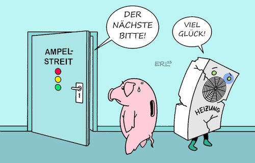 Cartoon: Macht Gesunde krank (medium) by Erl tagged politik,regierung,ampel,spd,grüne,fdp,streit,heizung,heizungsgesetz,wirtschaftsminister,robert,habeck,haushalt,sparkurs,finanzminister,christian,lindner,arztpraxis,patienten,krank,gesund,wärmepumpe,sparschwein,karikatur,erl,politik,regierung,ampel,spd,grüne,fdp,streit,heizung,heizungsgesetz,wirtschaftsminister,robert,habeck,haushalt,sparkurs,finanzminister,christian,lindner,arztpraxis,patienten,krank,gesund,wärmepumpe,sparschwein,karikatur,erl