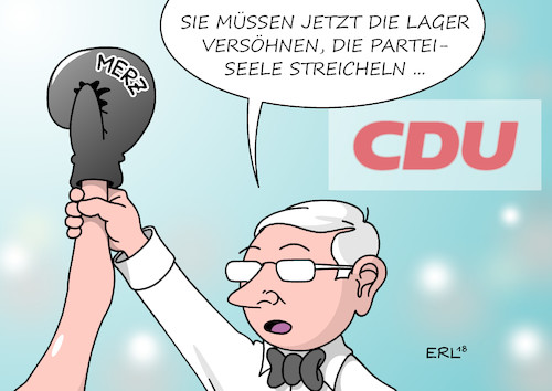 Cartoon: Merz (medium) by Erl tagged politik,cdu,bundeskanzlerin,angela,merkel,rückzug,parteivorsitz,partei,vorsitz,wahl,vorsitzende,vorsitzender,richtung,kandidaten,annegret,kramp,karrenbauer,friedrich,merz,jens,spahn,kampf,wettkampf,lager,sieger,verlierer,versöhnen,vereinen,parteiseele,streicheln,boxen,boxkampf,boxhandschuhe,karikatur,erl,politik,cdu,bundeskanzlerin,angela,merkel,rückzug,parteivorsitz,partei,vorsitz,wahl,vorsitzende,vorsitzender,richtung,kandidaten,annegret,kramp,karrenbauer,friedrich,merz,jens,spahn,kampf,wettkampf,lager,sieger,verlierer,versöhnen,vereinen,parteiseele,streicheln,boxen,boxkampf,boxhandschuhe,karikatur,erl