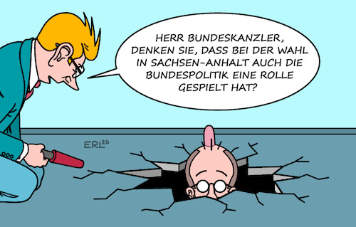 Cartoon: Merz (medium) by Erl tagged politik,wahl,landtagswahl,sachsen,anhalt,wahlsieg,afd,umgang,folgen,bundesegierung,bundeskanzler,merz,karikatur,erl,politik,wahl,landtagswahl,sachsen,anhalt,wahlsieg,afd,umgang,folgen,bundesegierung,bundeskanzler,merz,karikatur,erl