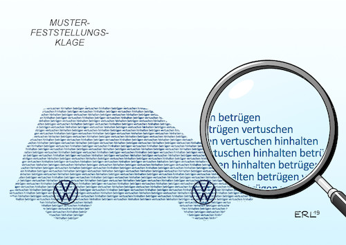 Cartoon: Musterfeststellungsklage (medium) by Erl tagged politik,auto,vw,volkswagen,dieselskandal,diesel,manipulation,software,abgastest,abgaswerte,betrug,lüge,kunden,verbraucher,verbraucherschutz,klage,sammelklage,musterfeststellungsklage,gericht,richter,karikatur,erl,politik,auto,vw,volkswagen,dieselskandal,diesel,manipulation,software,abgastest,abgaswerte,betrug,lüge,kunden,verbraucher,verbraucherschutz,klage,sammelklage,musterfeststellungsklage,gericht,richter,karikatur,erl