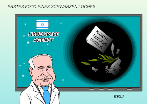 Cartoon: Netanjahu (medium) by Erl tagged politik,wahl,israel,benjamin,bibi,netanjahu,rechtsruck,friedensprozess,nahost,schwarzes,loch,weltall,foto,karikatur,erl,politik,wahl,israel,benjamin,bibi,netanjahu,rechtsruck,friedensprozess,nahost,schwarzes,loch,weltall,foto,karikatur,erl