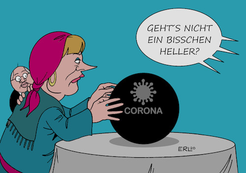 Cartoon: Nicht-Hellseherin (medium) by Erl tagged politik,corona,virus,pandemie,covid19,zweite,welle,fallzahlen,wachstum,exponentiell,bundeskanzlerin,angela,merkel,warnung,unheil,wahrsagerin,hellseherin,schwarzseherin,glaskugel,wunsch,hoffnung,optimismus,karikatur,erl,politik,corona,virus,pandemie,covid19,zweite,welle,fallzahlen,wachstum,exponentiell,bundeskanzlerin,angela,merkel,warnung,unheil,wahrsagerin,hellseherin,schwarzseherin,glaskugel,wunsch,hoffnung,optimismus,karikatur,erl