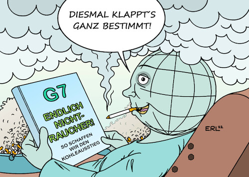 Cartoon: Nichtraucher (medium) by Erl tagged politik,klima,klimawandel,reduzierung,co2,kohleausstieg,treffen,g7,umweltminister,energieminister,umweltministerinnen,energieministerinnen,rauchen,aufhören,sucht,nikotin,zigaretten,rauch,nichtraucher,buch,anleitung,erde,karikatur,erl,politik,klima,klimawandel,reduzierung,co2,kohleausstieg,treffen,g7,umweltminister,energieminister,umweltministerinnen,energieministerinnen,rauchen,aufhören,sucht,nikotin,zigaretten,rauch,nichtraucher,buch,anleitung,erde,karikatur,erl