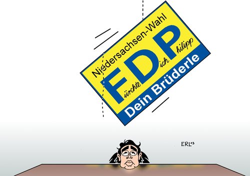 Cartoon: Niedersachsen-Wahl (medium) by Erl tagged niedersachsen,wahl,landtagswahl,fdp,bundesvorsitz,philipp,rösler,führungsschwäche,führungsdiskussion,rainer,brüderle,damoklesschwert,schild,plakat,niedersachsen,wahl,landtagswahl,fdp,bundesvorsitz,philipp,rösler,führungsschwäche,führungsdiskussion,rainer,brüderle,damoklesschwert,schild,plakat