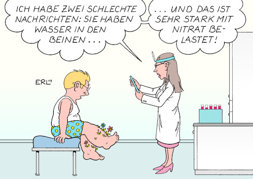 Cartoon: Nitrat (medium) by Erl tagged politik,landwirtschaft,dünger,gülle,nitrat,grundwasser,belastung,trinkwasser,gesundheit,mensch,arzt,medizin,karikatur,erl,politik,landwirtschaft,dünger,gülle,nitrat,grundwasser,belastung,trinkwasser,gesundheit,mensch,arzt,medizin,karikatur,erl