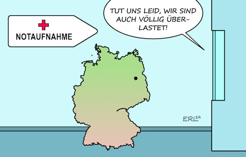 Cartoon: Notaufnahme (medium) by Erl tagged politik,medizin,krankenhaus,klinik,notaufnahme,überlastung,gesundheitsminister,karl,lauterbach,reform,unterscheidung,bagatellfälle,notfälle,notfall,deutschland,krisen,klimawandel,karikatur,erl,politik,medizin,krankenhaus,klinik,notaufnahme,überlastung,gesundheitsminister,karl,lauterbach,reform,unterscheidung,bagatellfälle,notfälle,notfall,deutschland,krisen,klimawandel,karikatur,erl