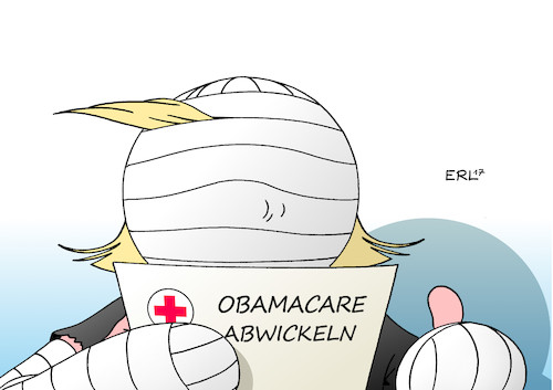 Cartoon: Obamacare abwickeln (medium) by Erl tagged usa,präsident,donald,trump,rechtspopulismus,abschaffung,obamacare,gesundheit,krankheit,krankenversicherung,trumpcare,widerstand,demokraten,republikaner,wirtschaft,privatwirtschaft,geld,gewinn,profit,gesundheitswesen,karikatur,erl,usa,präsident,donald,trump,rechtspopulismus,abschaffung,obamacare,gesundheit,krankheit,krankenversicherung,trumpcare,widerstand,demokraten,republikaner,wirtschaft,privatwirtschaft,geld,gewinn,profit,gesundheitswesen,karikatur,erl