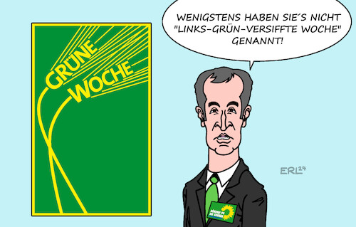 Cartoon: Özdemir erleichtert (medium) by Erl tagged politik,bundesregierung,ampel,haushalt,kürzung,agrardiesel,landwirte,bauern,proteste,bauernproteste,wut,landwirtschaftsminister,cem,özdemir,bündnis,90,die,grünen,grüne,woche,messe,berlin,karikatur,erl,politik,bundesregierung,ampel,haushalt,kürzung,agrardiesel,landwirte,bauern,proteste,bauernproteste,wut,landwirtschaftsminister,cem,özdemir,bündnis,90,die,grünen,grüne,woche,messe,berlin,karikatur,erl