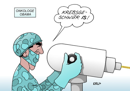 Cartoon: Onkologe Obama (medium) by Erl tagged usa,präsident,obama,bedrohung,is,isis,staat,kalifat,terror,islamismus,krieg,krebs,krebsgeschwür,arzt,onkologe,bestrahlung,strahlenkanone,usa,präsident,obama,bedrohung,is,isis,staat,kalifat,terror,islamismus,krieg,krebs,krebsgeschwür,arzt,onkologe,bestrahlung,strahlenkanone